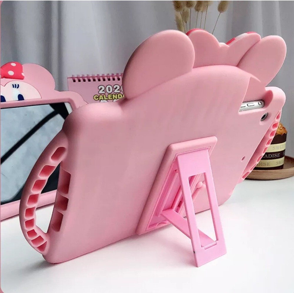 Minnie Mouse Handle Taipa Silicon Soft Bracket TabletCase For iPad 10.2''screen