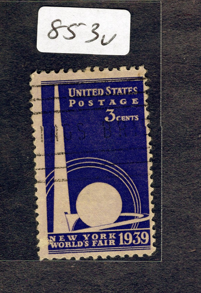 1939 Stamp #853 NY Worlds Fair Used