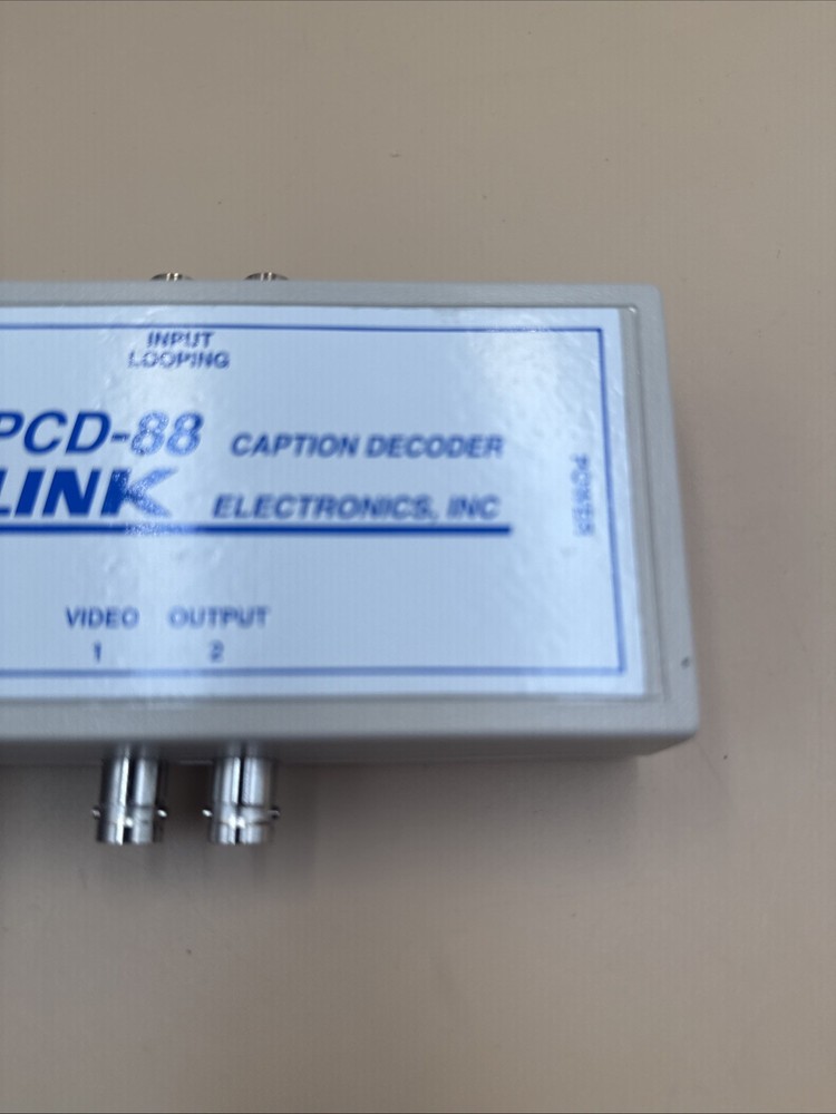 Link Electronics PCD-88 Portable Closed Caption Decoder CC1 CC2 Switchable
