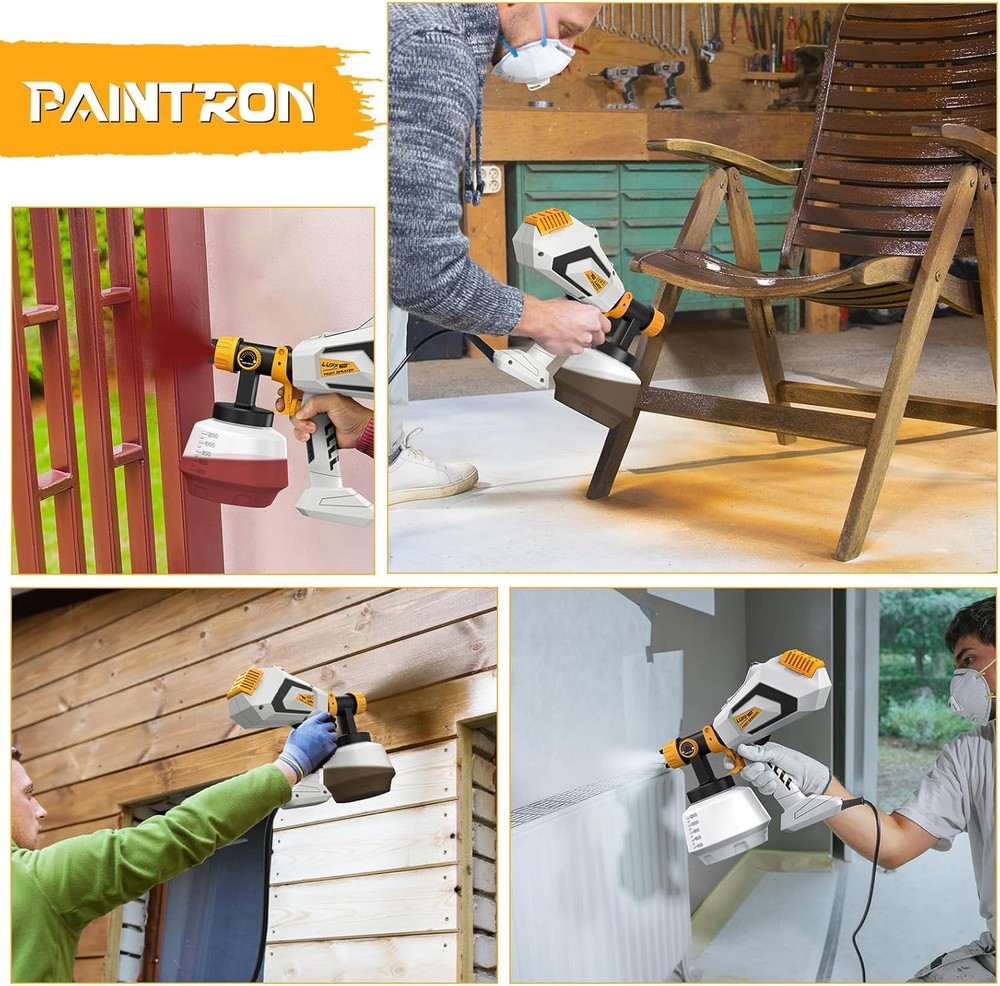Versatile Handheld Paint Sprayer: 5 Brass Nozzles & 3 Patterns for All Projects