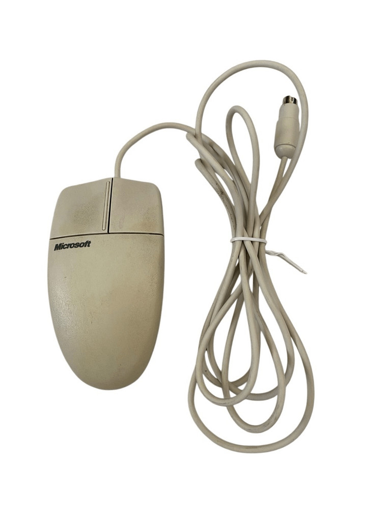 Microsoft Basm1 Ps2 Serial Compatible Mouse Untested Computer Accessories