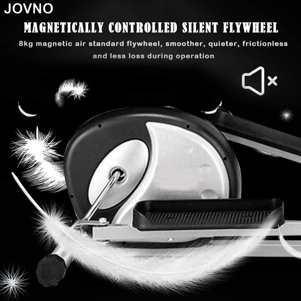 JOVNO Magnetic Elliptical Machine Trainer Smooth Quiet Driven Home Gym Exerciser