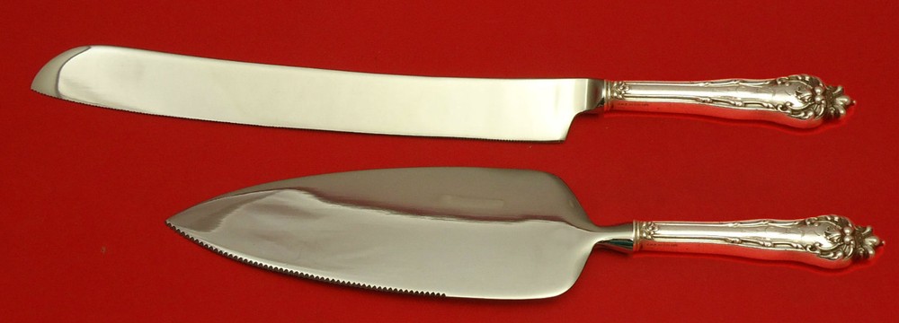 Queen by Mount Vernon /Howard Sterling Silver Wedding Cake Set Server 2pc Custom