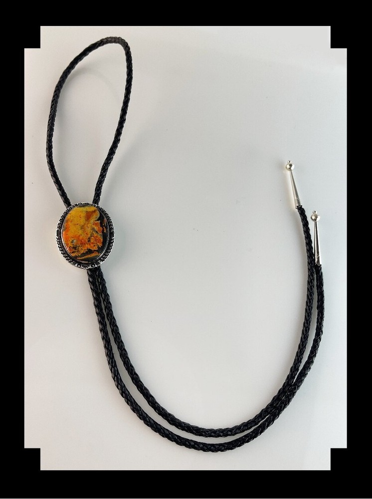 Handcrafted Sterling and Bumblebee Jasper Bolo
