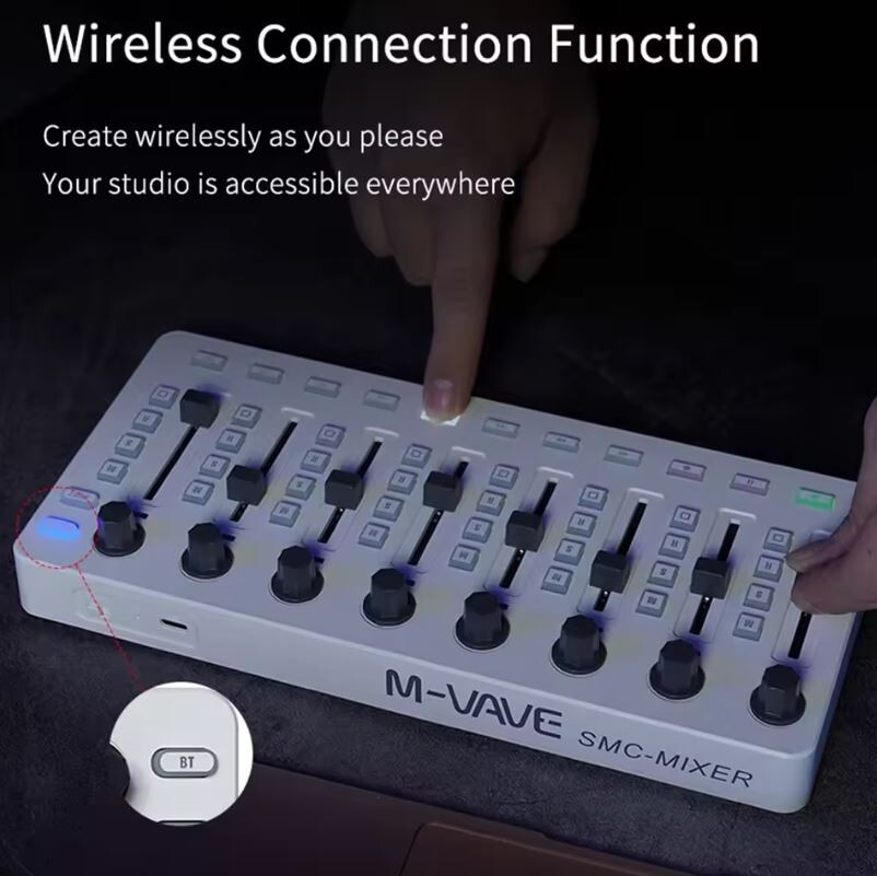 M-VAVE SMC-Mixer Wireless MIDI Controller Mixing Console Connection Rechargeable
