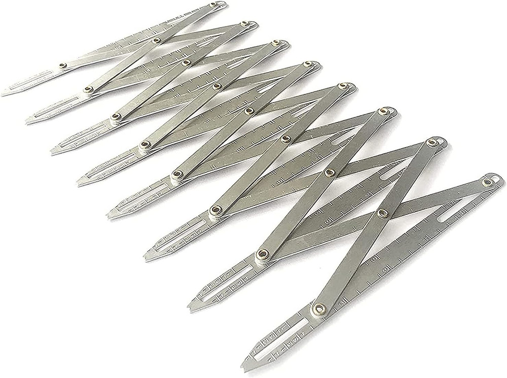 Aluminum Expanding Sewing Gauge Button Guide Equal Space Expandable Sewing Tools