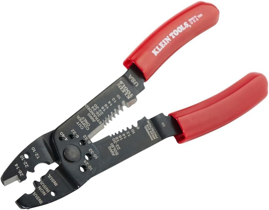 Klein Tools 1001 Multi Tool, Made in USA, Wire Stripper / One Size, Red