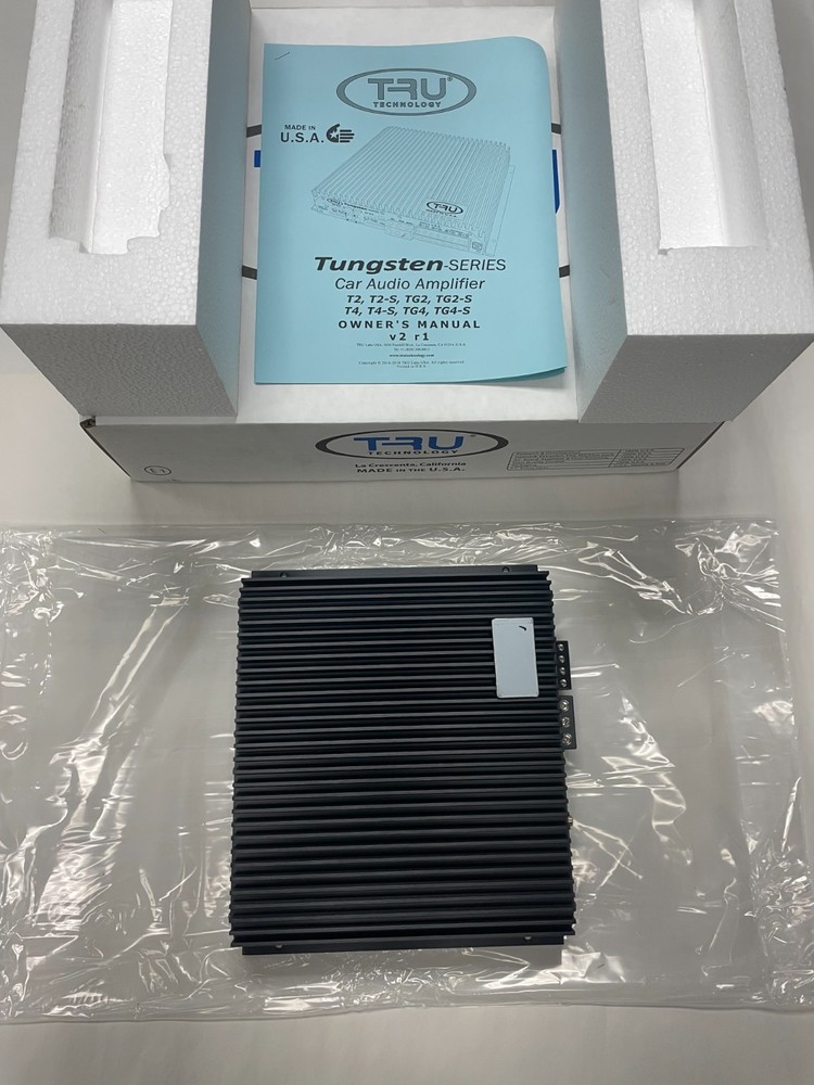 TRU TECHNOLOGY- Tungsten Class AB 2 CH Amplifier w/ Low ESR Capacitors.