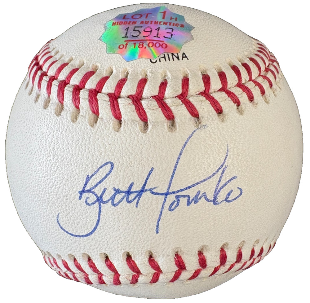 Brent Tomko Autographed Rawlings Baseball Hidden Authentics COA  Authentication