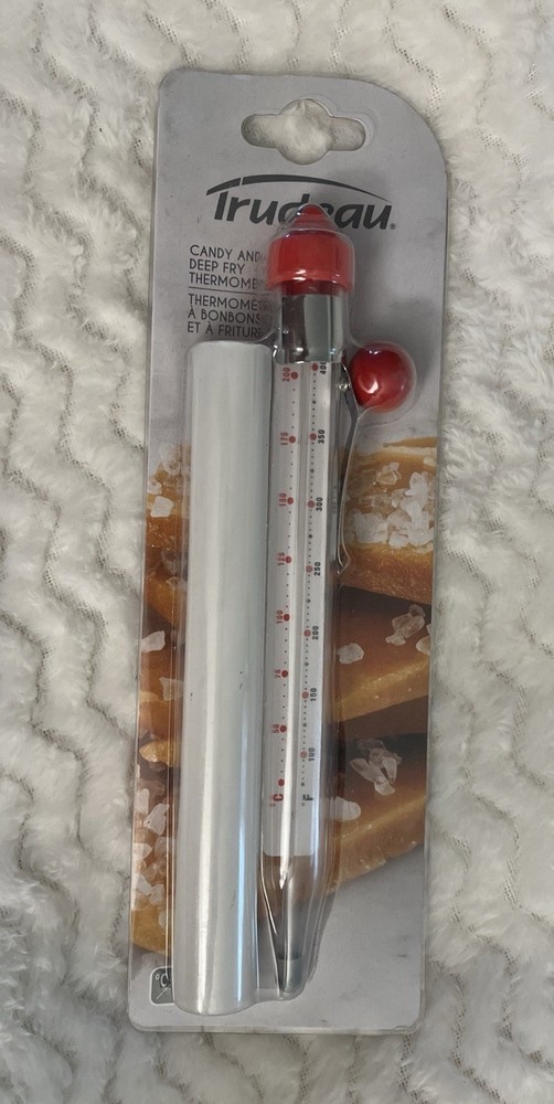 Trudeau Candy & Deep Fry Thermometer 8” with Guard - New