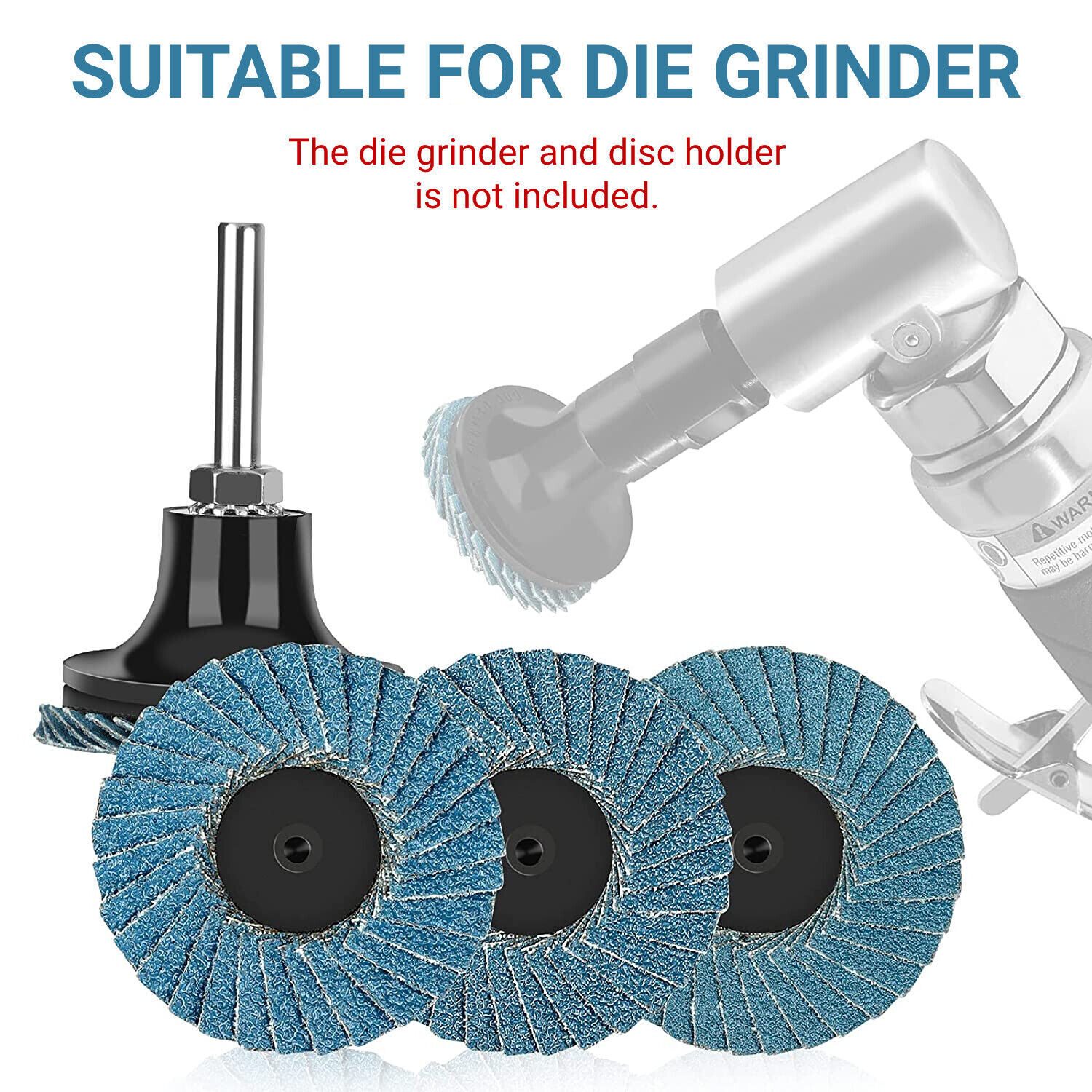 20pcs 2inch Flat Flap Disc Roll Lock Sanding Grinding Wheels 40 60 80 120 Grit