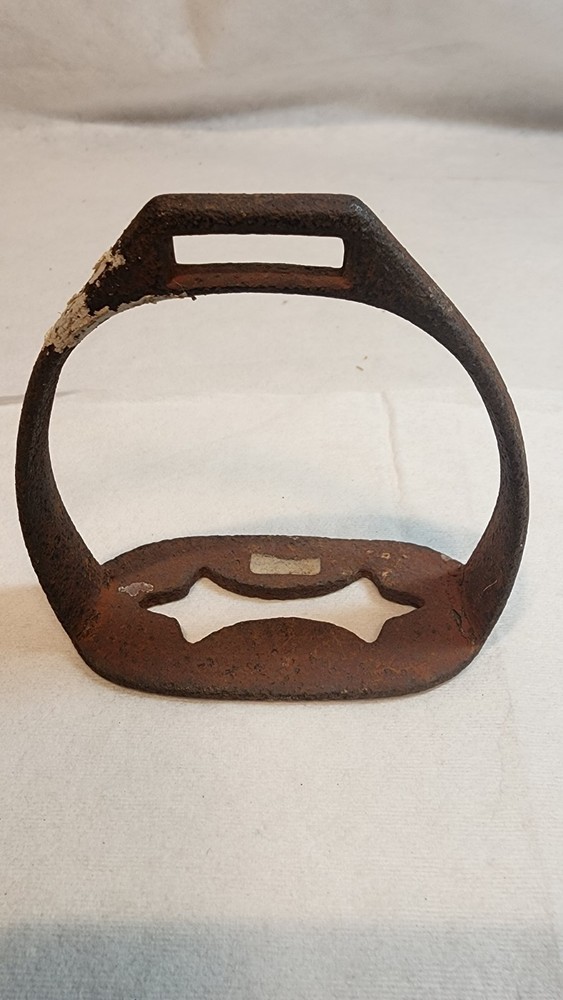 Vintage Antique Stirrup Cast Iron, Star shape design