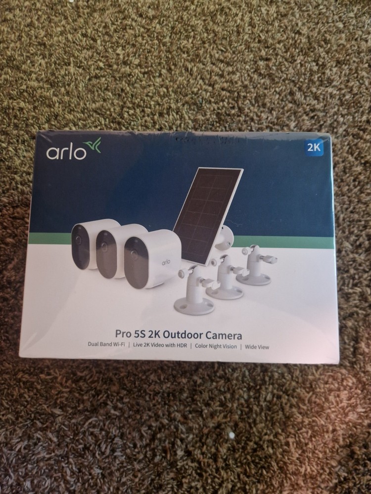 Arlo Pro 5S 2K Outdoor Security Camera Bundle 3-Camera Smart Home System