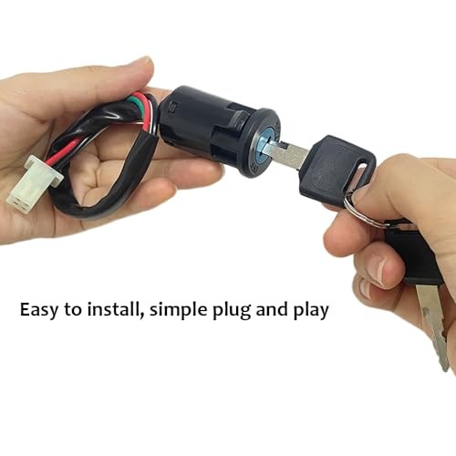 Replacement Keys with Ignition Switch Set for Electric Scooter Accessories, 3
