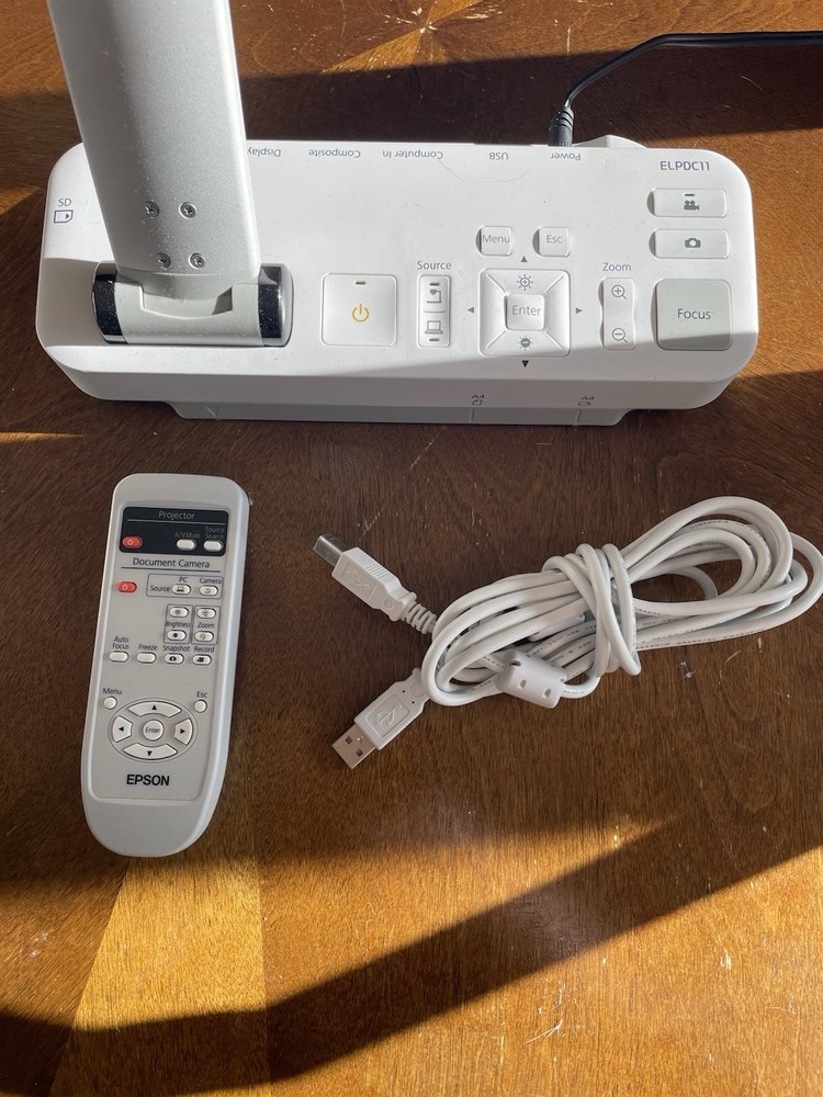 Epson ELPDC11 High Definition Interactive Document Camera Visualizer w/ Cords