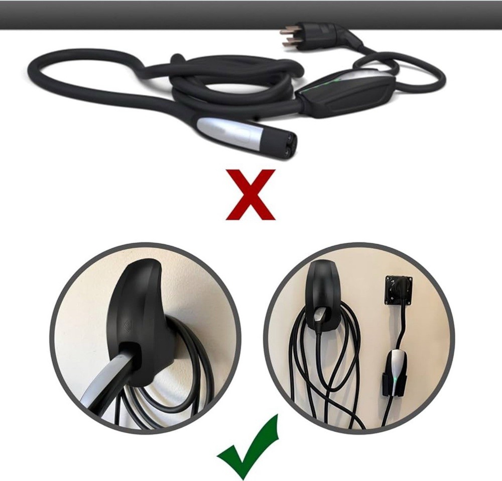 Charging Cable Holder with Chassis Bracket Compatible with Tesla Model 3 Model Y