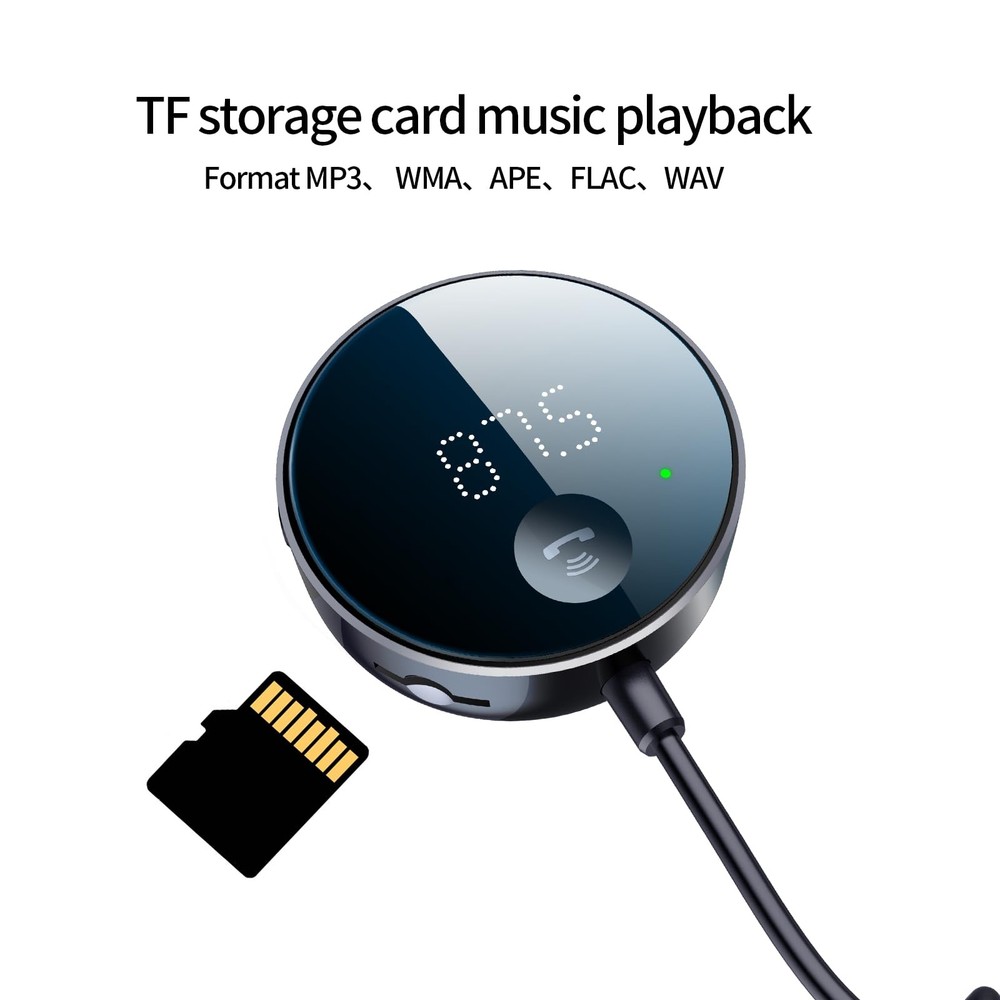 Bluetooth FM Transmitter for Car, AUX Adapter, Bluetooth Receiver for Car Mus...