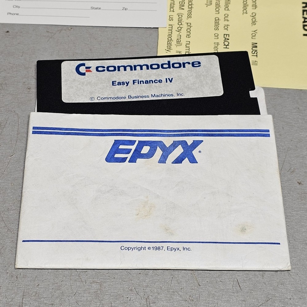 Easy Finance IV Commodore 64 Business Management Software Complete
