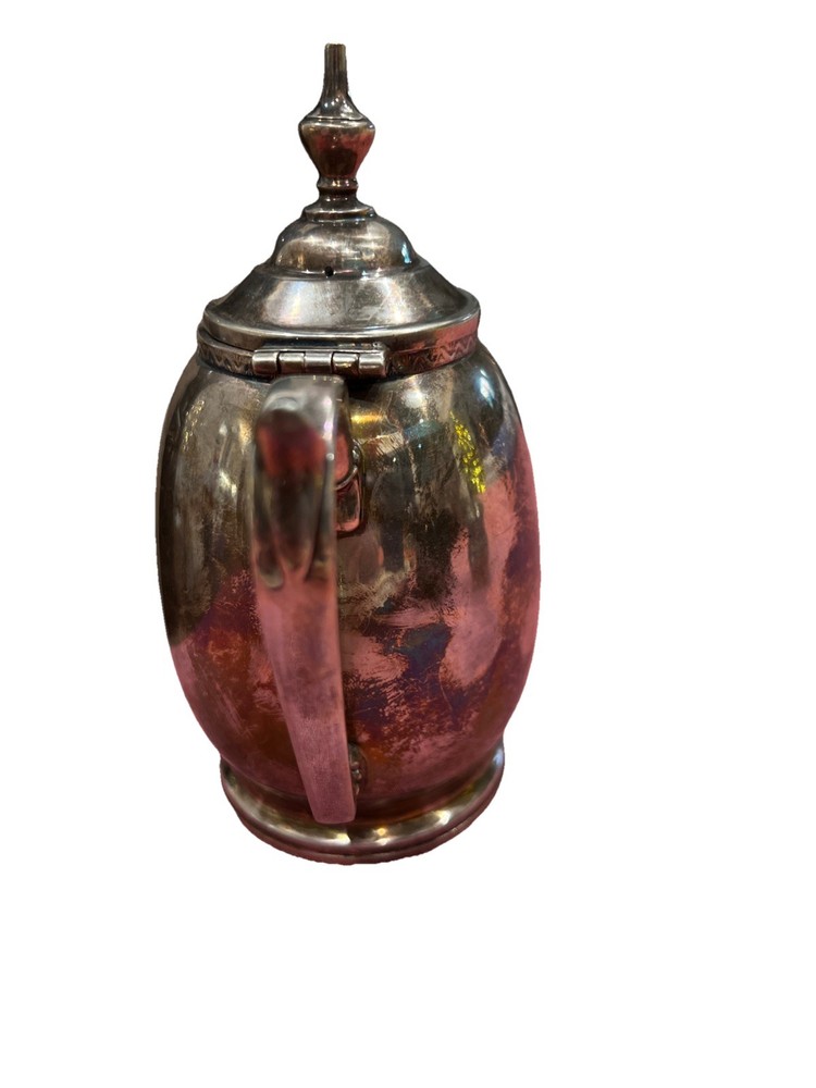 VINTAGE European SILVER-PLATED TEA POT Marked “1900”.