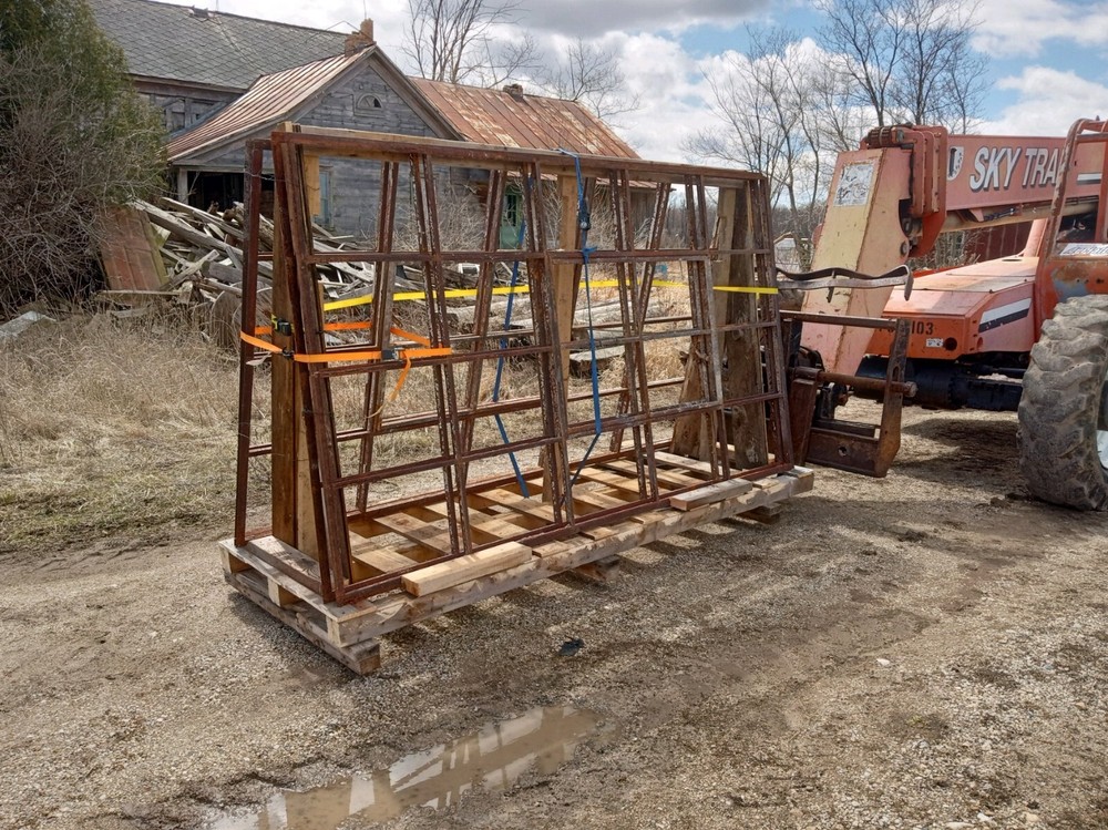 LARGE METAL FACTORY/INDUSTRIAL MULTIPANE WINDOW FRAMES