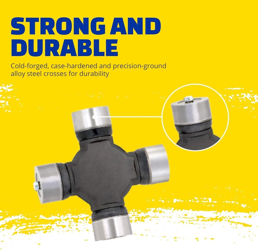 Rugged Greaseable Universal Joint Suitable for Multiple Vehicles Including Jeep