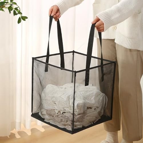 4 Pack Popup Laundry Hamper, Small Collapsible Mesh 4Pcs Single-layer White