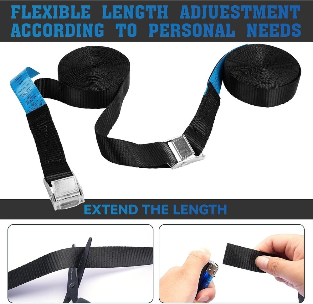 Tie Down Straps,1" x 16Ft Adjustable Cam Buckle Tie Down Cinch Strap for Pack...