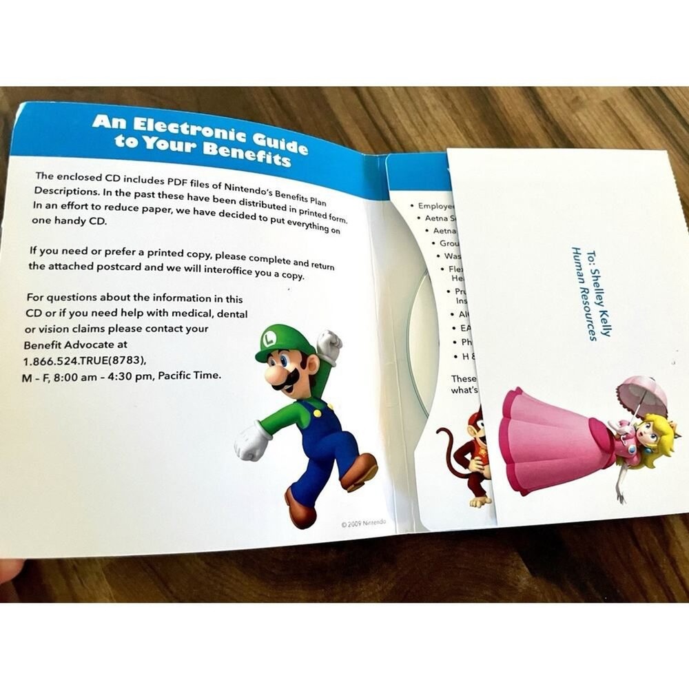 RARE Nintendo Employee Benefits Plan 2008 Cd-Rom