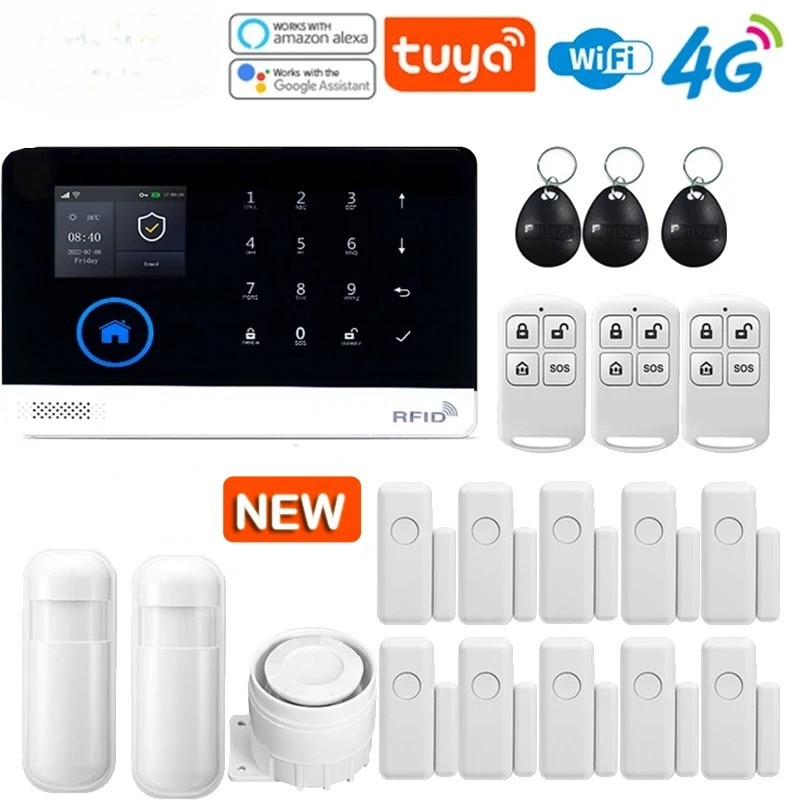 Latest Version Alarm System,WiFi,4G,intelligent Voice Control, APP Push Function