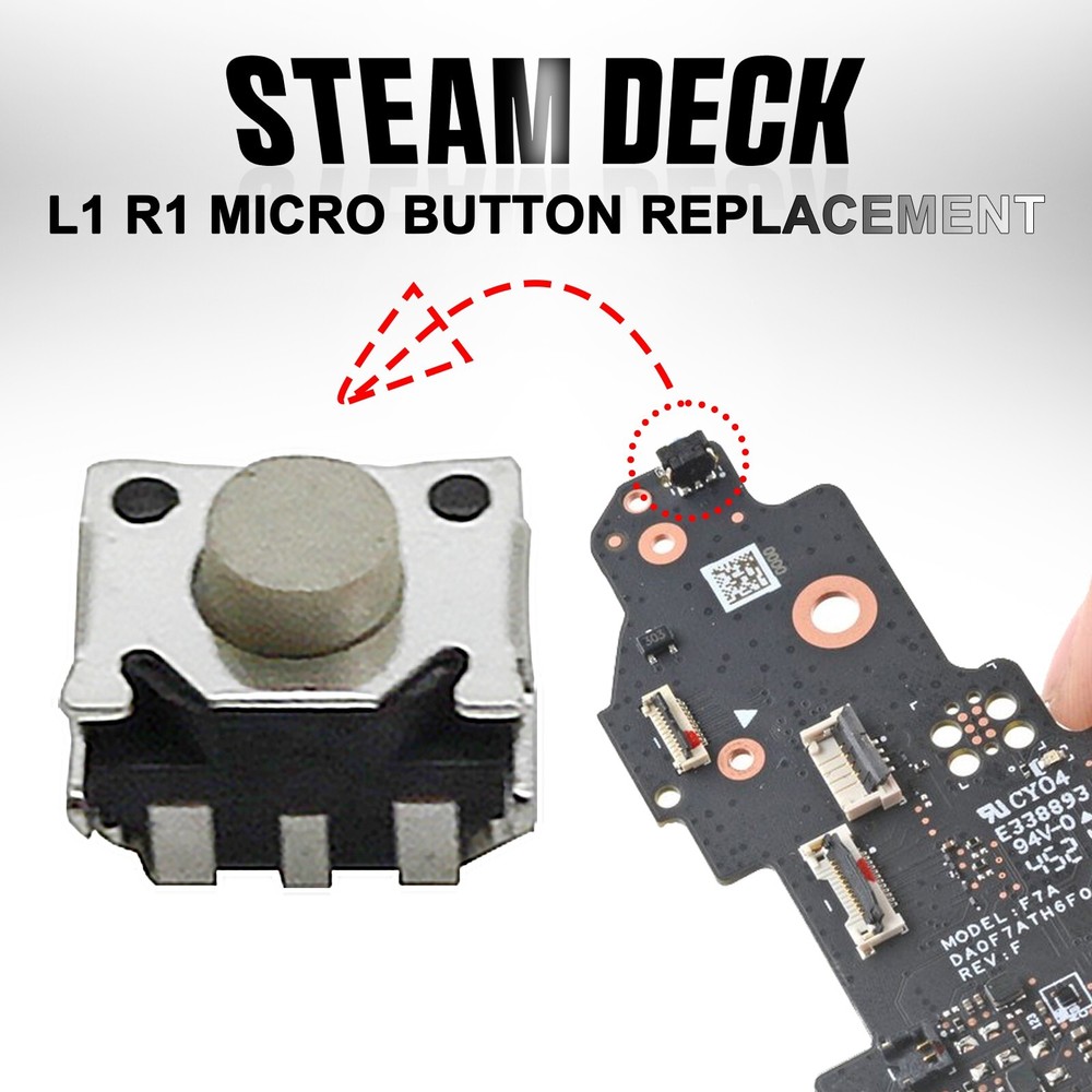 1-2X Left Right Bumper Shoulder Trigger Button L1 R1 For Valve Steam Deck 1010