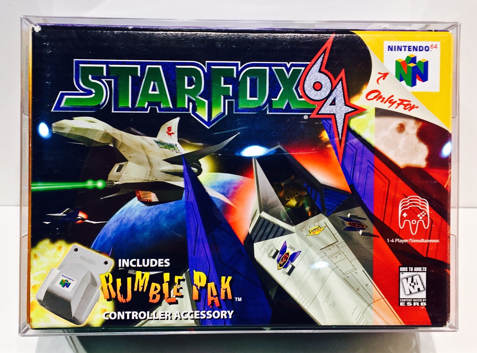 1 Box Protector N64 STARFOX / HEY YOU PIKACHU! Nintendo 64 Clear Display Case