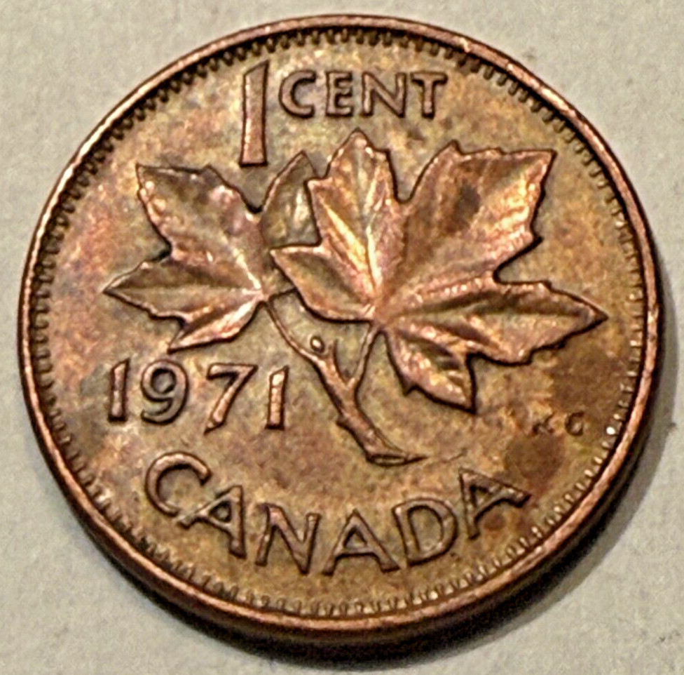 1971 CANADIAN ONE CENT COIN  - Circulated