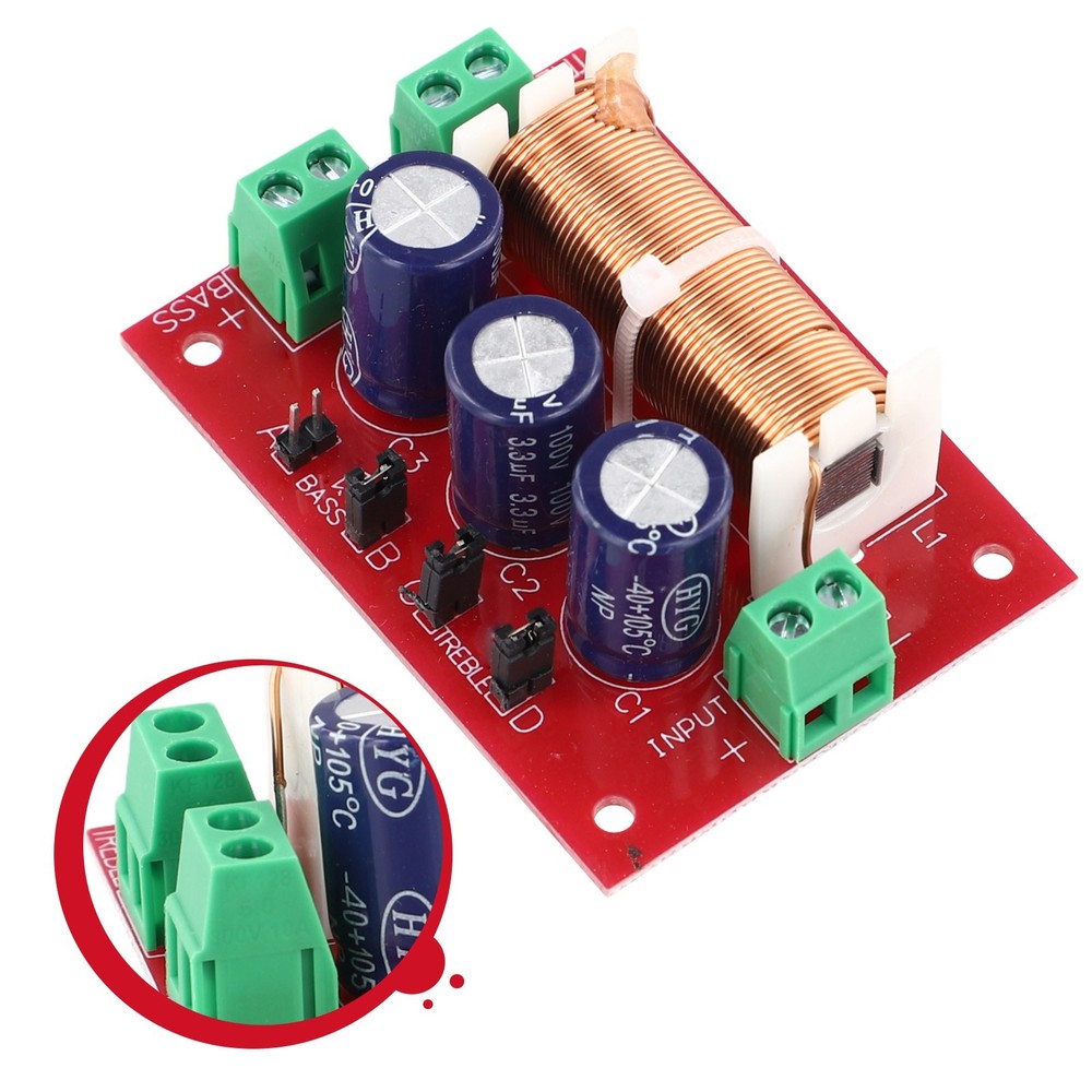 Precise Audio Filtering 400W 2 Way Bass Speaker Crossover Frequency Divider