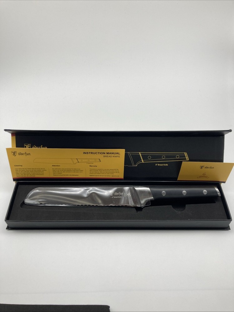 ODERFUN 8 in Bread Knife Chef Quality Professional Serrated Bread Knife