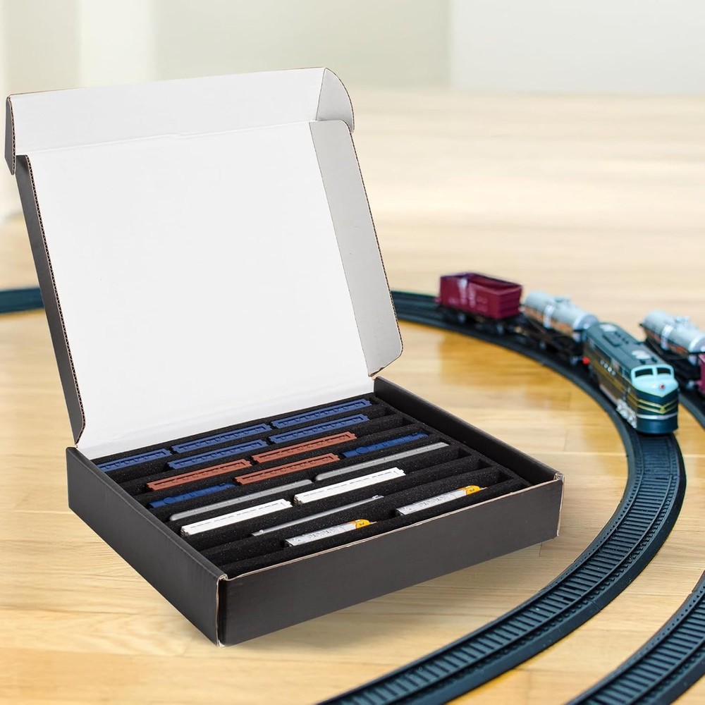 N Gauge Model Train Storage Box, 9 Slots Vertical Compatible with Model Railw...