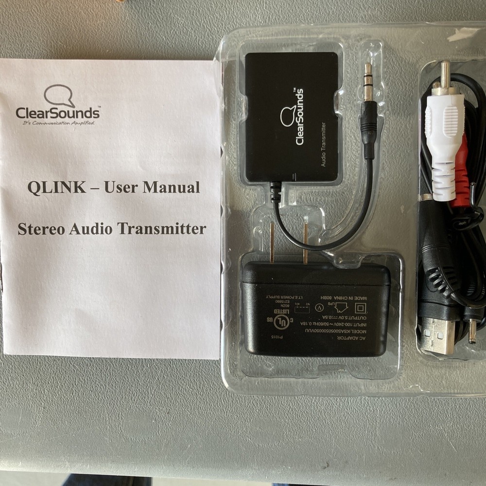 ClearSounds Audio Transmitter/Receiver QLink Bluetooth Transmitter