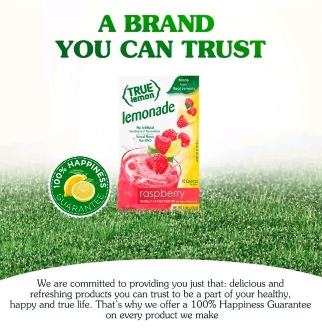 6 PACK True Lemon Raspberry Lemonade Stevia Sweetened Drink Mix - 60 Packets