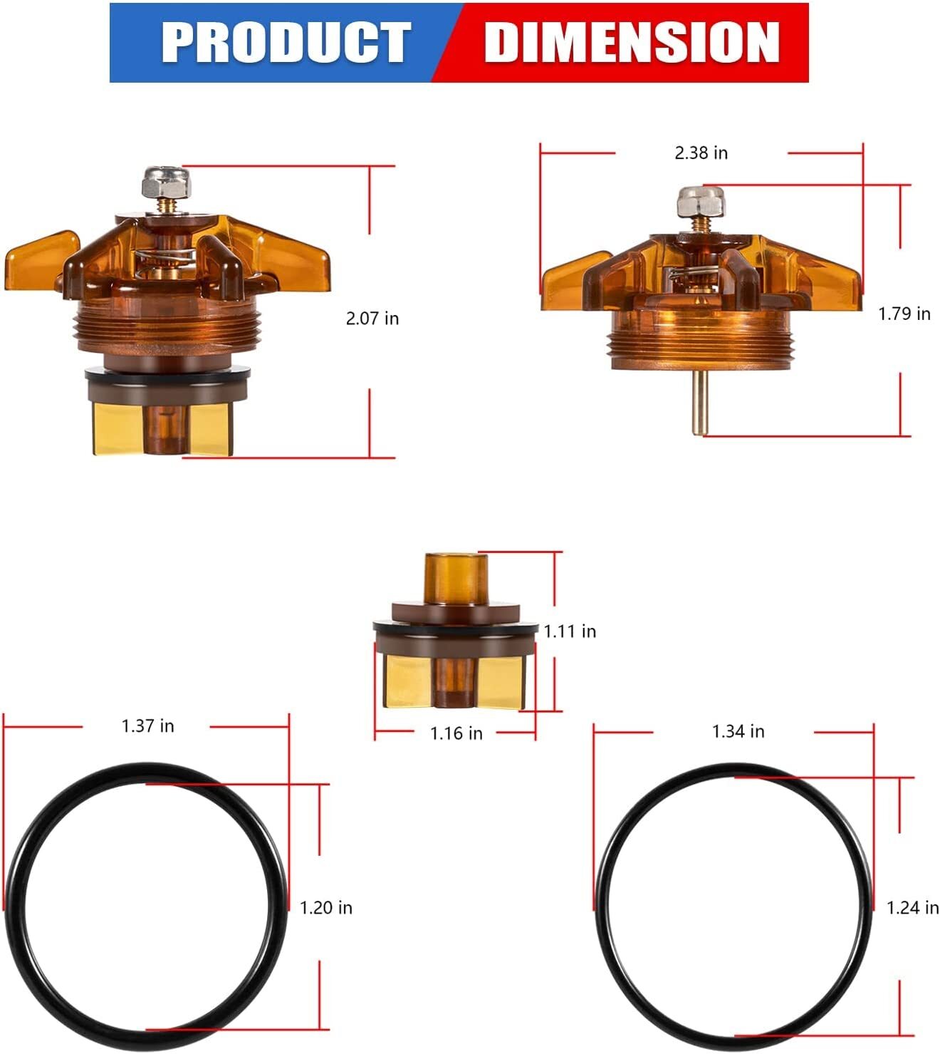 For Febco FRK 765-BP 1/2" & 3/4" Poppet and Bonnet Assembly Repair Kit #905-211