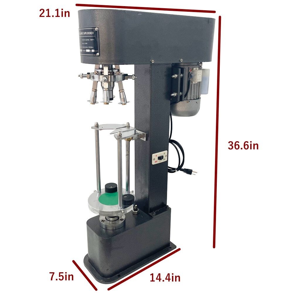 Semi-auto Capper Bottle Locking Machine Aluminum Cap Screw Capping Machine 110V