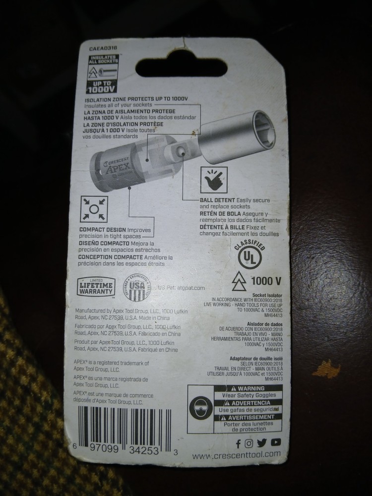 Crescent eSHOK-GUARD Socket 1/4