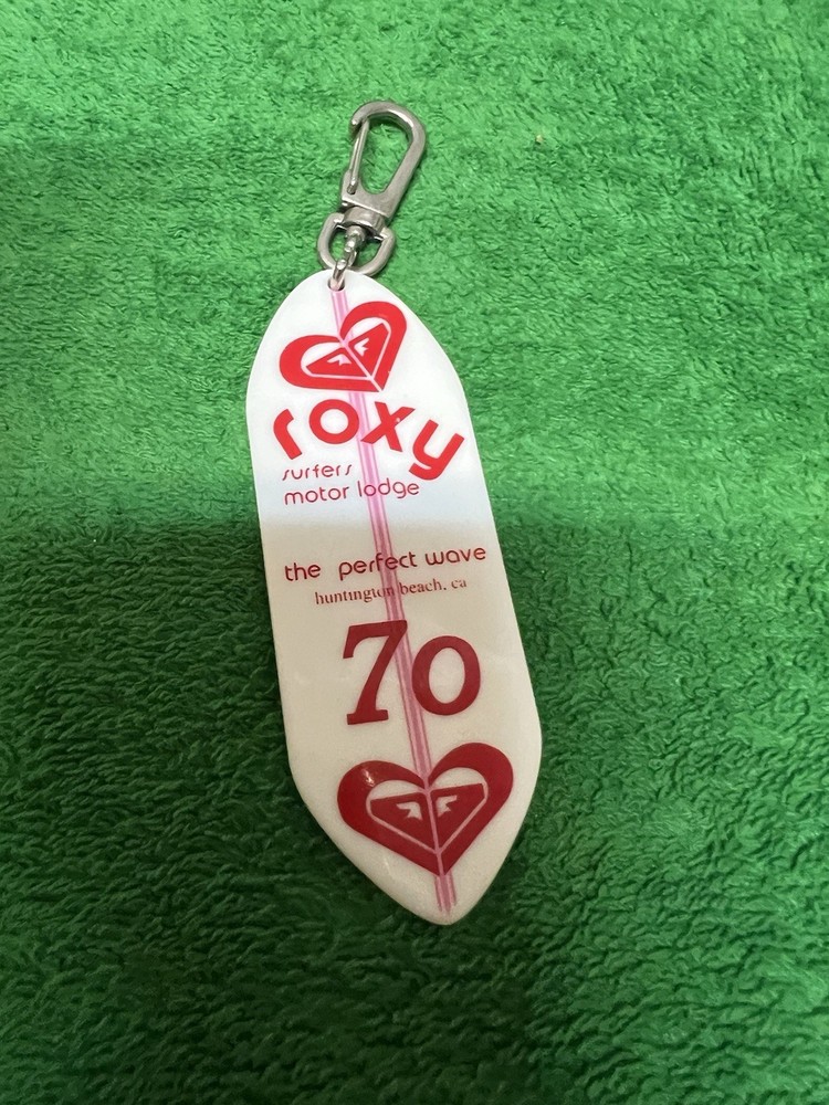 Roxy Logo Surfboard Vintage Keychain 4”