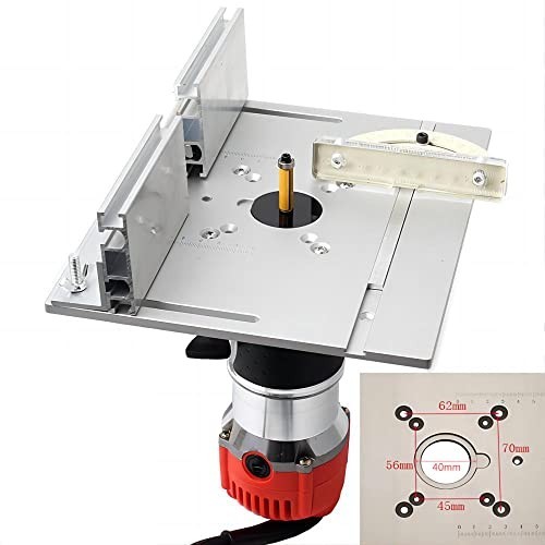 Aluminium Router Table Insert Plate,Woodworking Benches Flip Silver