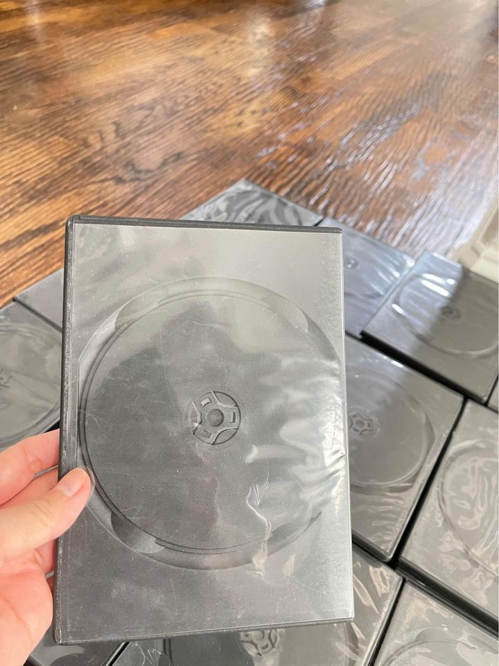 Empty Black DVD Cases - Each case holds 2 dvd