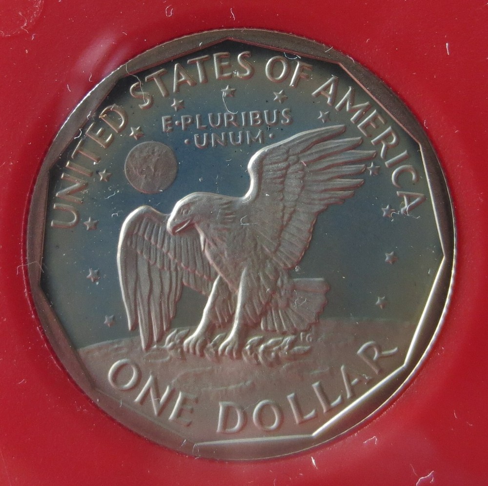 1981-S Type 2 Flat "S" Cameo Proof Susan B. Anthony dollar.