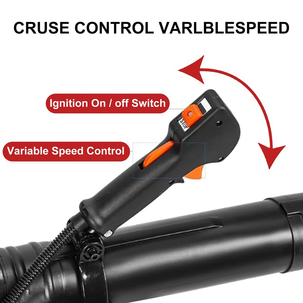 Backpack Leaf Blower Gas Powered Snow Blower 900CFM 80CC 2.3L 2-Stroke Engine