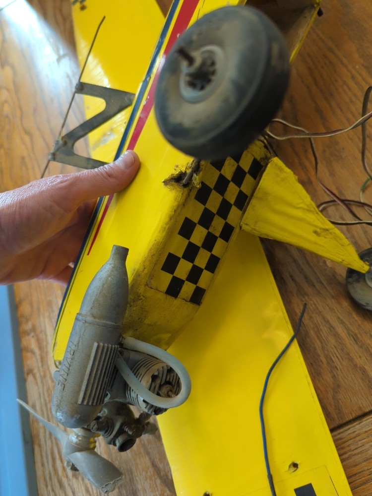 Vintage Yellow Model Airplane