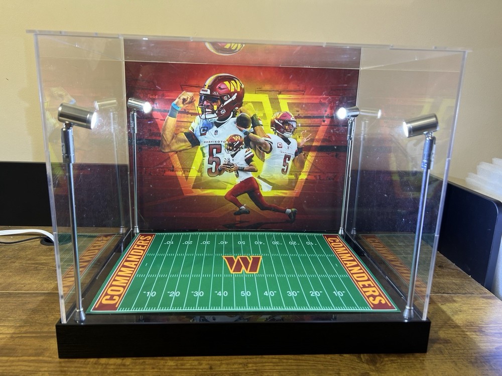 Jayden Daniels Custom Full Size Helmet Display W/ LED Lights - Commanders