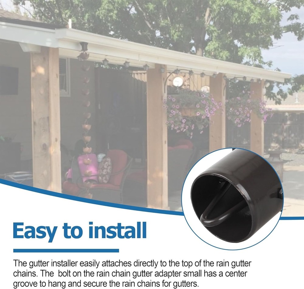 Efficient Water Channeling Gutter Adapter Set for Modern Rain Chain Systems