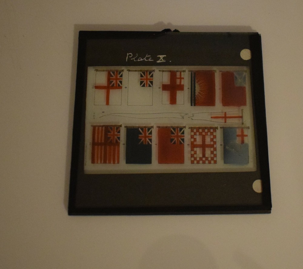 Magic Lantern Slide VARIOUS FLAG ILLUSTRATIONS PLATE X C1910 BASED ON UK FLAGS
