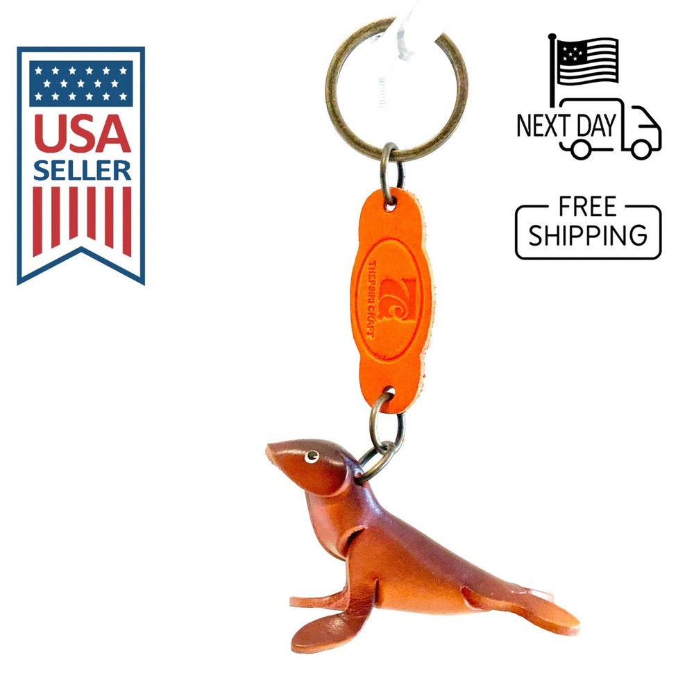 Seal Handmade Leather Keyring
